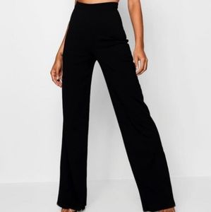 High waisted tailored trousers